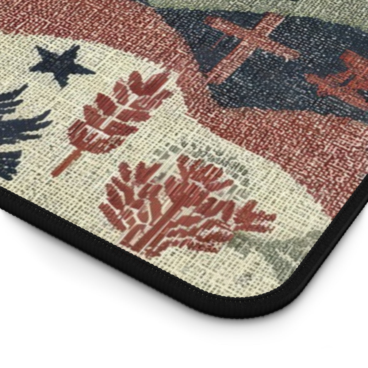Doves And Wheat Pattern Desk Pad