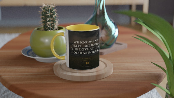 1 John 4:16 — Scripture Ceramic Mug